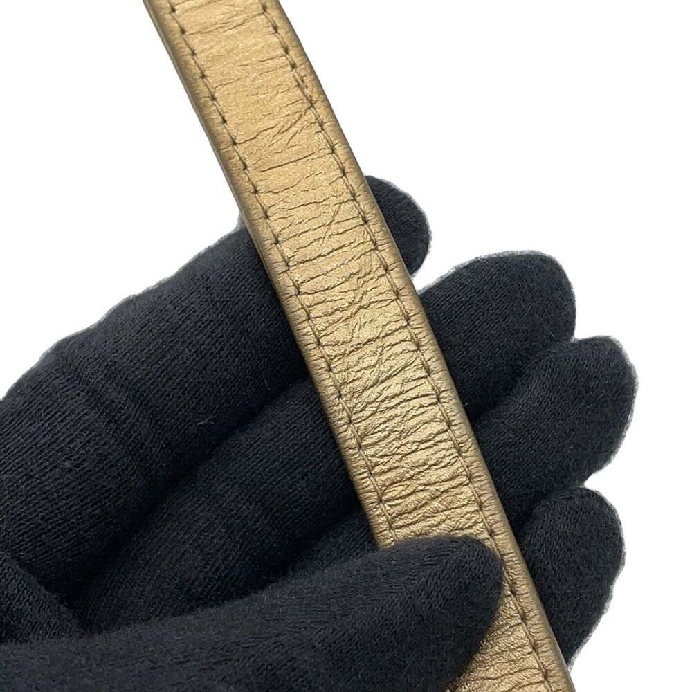 CHANEL Gold Lambskin Leather Logo Shoulder Bag - Picture 14 of 16